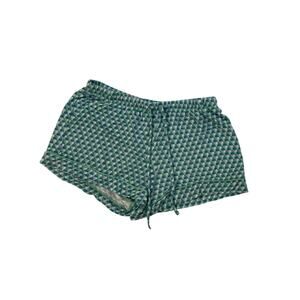 Auden Cloud Knit Sleep Shorts Size Small Green/Blue Pattern
